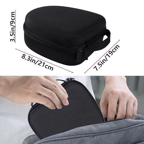 RIYADAone Hard Case Replacement for Audio-Technica ATH-M50X ATH-M20X ATH-M30X ATH-M70X ATH-M40x Professional Studio Monitor Headphones (Black Case) thumbnail 8