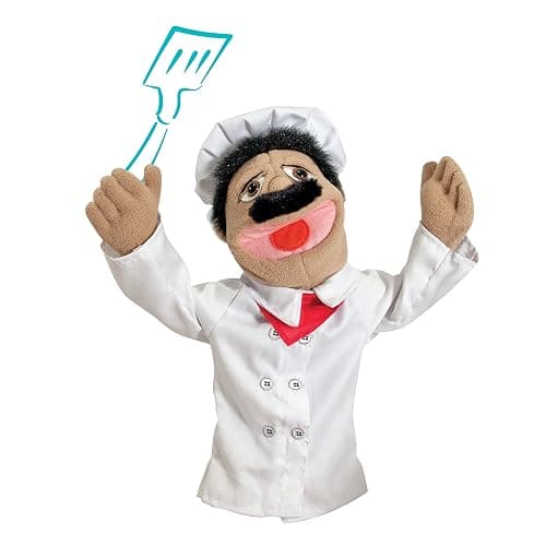 Melissa & Doug Chef Puppet (Al Dente) with Detachable Wooden Rod Pretend Play Chef Puppet Pepe thumbnail 9