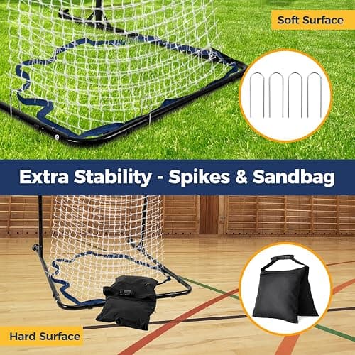 Wiseek Volleyball Setter Training Equipment 8 Adjustable Heights,Sturdy and Durable 130inch Volleyball Setter Training Net 6 Adjustable Angles for Indoor and Outdoor Training thumbnail 6