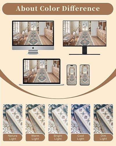 Madane Runner Rugs for Hallway 2x10 Long Washable Non-Slip Hallway Runner Rug Low-Pile Stair Kitchen Runner Throw Carpet for Entrance Living Dining Laundry Room (Navy Blue, 2 x 10) thumbnail 10