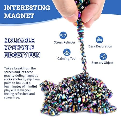 550pcs Ferrite Putty, Fidget Toys, Fidget Toys Adults, Desk Fidgets Toys for Office Stress/Anxiety Relief ,Adults Gifts - Colour thumbnail 2