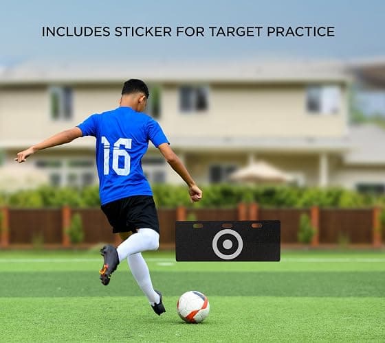 ZivPlay Soccer Rebounder Board Soccer Wall Kick Back Trainer with 2 Rebound Angles for Ball Passing and Bounce Back Training thumbnail 7