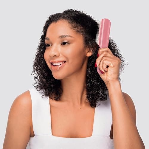 Diane Pro Nylon Pin Styling Hairbrush for Detangling, Separating, Shaping, and Defining Wet or Curly Hair, Heat-Resistant, Anti-Static, Hair Care Essential, Pink thumbnail 3