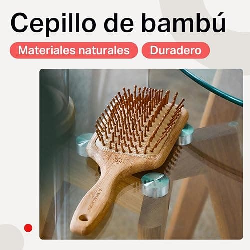 Olivia Garden Bamboo Touch Detangle Massage - Cepillo de Bambú Ecológico para Desenredado Suave y Masaje del Cuero Cabelludo thumbnail 5