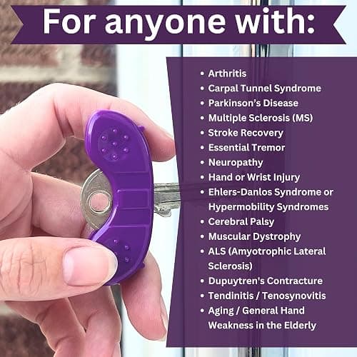 Keywing Key Turner Aids 4-Pack - Ergonomic Key Holder for Arthritis, Elderly, and Weak Hands | Easy Grip | Mobility Aids for Yale-Style Keys thumbnail 6