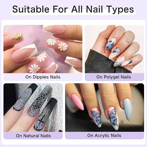 Creaglam Nail Foil Glue Gel: Nail Art Foil for Foil Stickers Nail Glue Foil Transfer Gel - 15ML Transfer Glue Nail Art Manicure DIY Enthusiasts - Required LED Lamp Soak Off thumbnail 2