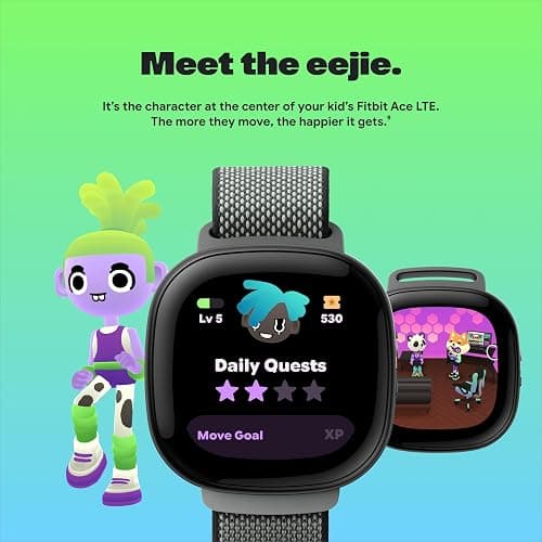 Fitbit Google Ace LTE - Kids Smartwatch with Call, Message, GPS, and Activity-Based Games, Ace Pass Data Plan Required - Spicy - Moovin thumbnail 9