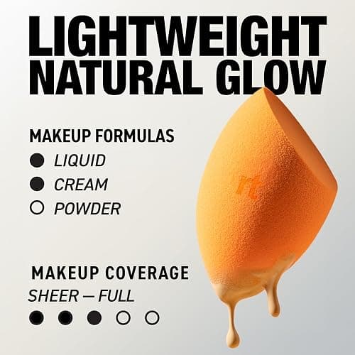 Real Techniques Miracle Complexion Sponge | Makeup sponge for foundation, 3-point design, foundation applicator, latex-free beauty sponge thumbnail 3