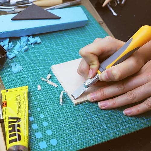 MulWark Exacto Knife Set | Craft Knife Kit | 16pc Precision Craft Hobby Kit with Razor Sharp Knives for Wood, Crafting, Leather, Scrapbooking & Modeling thumbnail 2