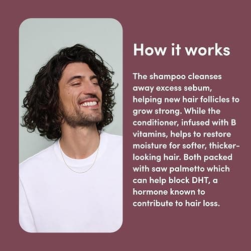 hims Thick Fix Shampoo & Conditioner Set - Saw Palmetto for Healthy Hair Growth & Thickening - Scalp Cleansing - Vegan, Sulfate-Free & Cruelty-Free - Eucalyptus Scent, 6.4 fl oz thumbnail 3