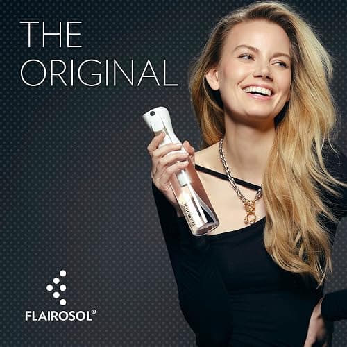 FLAIROSOL - The Original, Spray Bottle for Hair, Plants & More, Continuous Mister, Ultra Fine Water Mist, 10.1oz/300ml, Clear Bottle - Black Print thumbnail 2