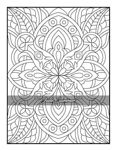 100 Amazing Patterns: An Adult Coloring Book with Fun, Easy, and Relaxing Coloring Pages thumbnail 90