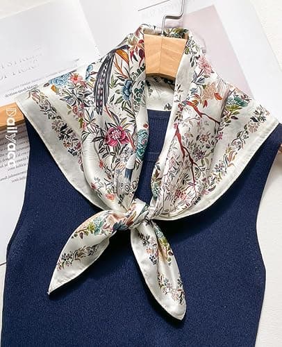 Dailyacc Hair Bandanas Scarf For Women Lightweight Fashion Neck Silk Satin Head Scarves For Sleeping Handbags Scarf thumbnail 3