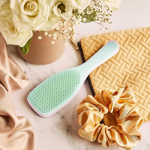 Tangle Teezer Fine Ultimate Detangler Brush for Fine Hair, Pink & Mint | Patented two-tier, soft-flex teeth detangles & reduces breakage on wet or dry hair; Shower-friendly hairbrush for fine hair thumbnail 10