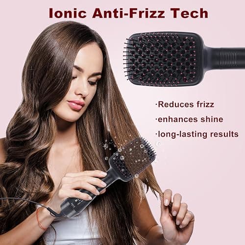 Sonew 2 in 1 Hair Dryer Brush & Straightener Brush, Hair Dryer and Styler, Negative Ion Blow Dryer Brush, Hot Air Brush Detangles, Dries, Smooths, Reduce Frizz & Static thumbnail 5