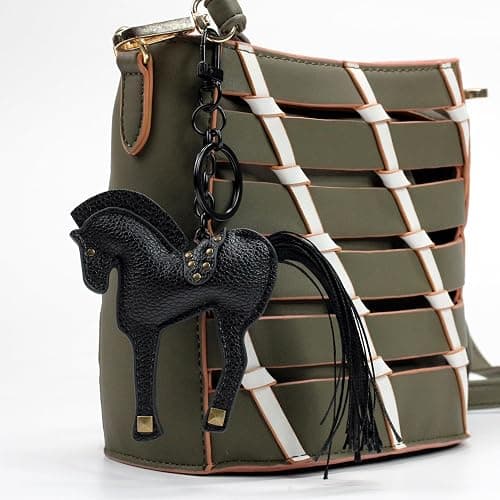 Autumnwell Leather Horse Keychain, Bag Charm thumbnail 3