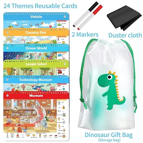 Search and Find Book for Kids Ages 4-6,3-8, Reusable Activity Pad with 24 Toddler Activities Books, Educational Toys for 3+ Year Old, Toddler Airplane Travel Essentials, Travel Toys for Kids 4-8 thumbnail 4