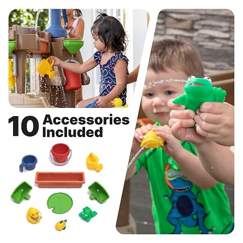 Step 2 Pump & Splash Discovery Pond Water Table, Kids Water Sensory Activity Pool, Summer Outdoor Toys, 10 Piece Toy Accessories, For Toddlers 2+ Years Old thumbnail 9