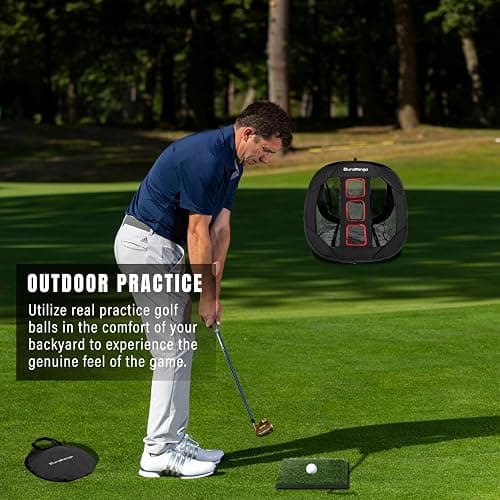 DURARANGE Pop-Up Golf Chipping Net - Ultimate Target Training Chip Aids for Precision & Distance, Outdoor | Indoor Practice, Golfer Gift thumbnail 8