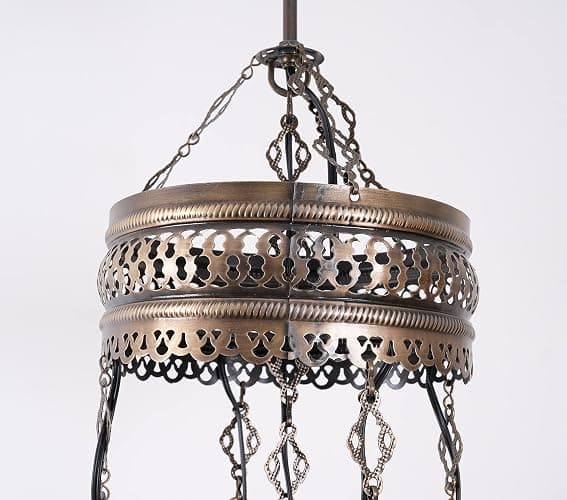 Asylove Turkish Pendant Lamp, Chandelier Moroccan Hanging Lamp Mosaic Ceiling Lighting, 50 inch Height, Docorative Authentic Lamp (HotMix) thumbnail 3