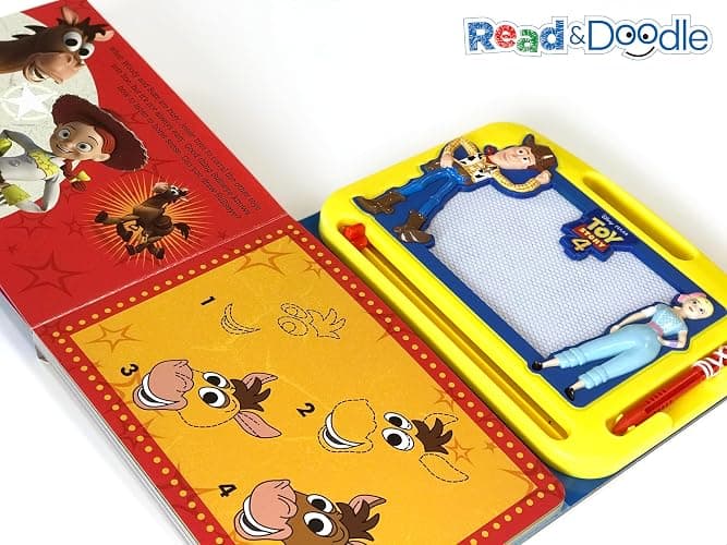 Disney / Pixar Toy Story 4 Read & Doodle - Learning resources for kids, a magnetic drawing pad, an easy-to-use pen, 22-page board book for reading and drawing thumbnail 6