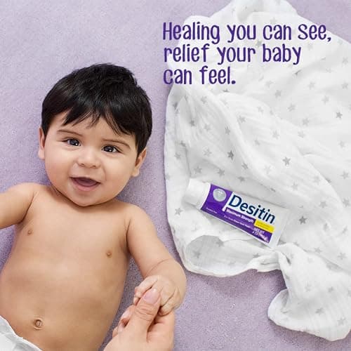 Desitin Maximum Strength Baby Diaper Rash Cream, 40% Zinc Oxide for Treatment, Relief & Prevention, Hypoallergenic, Phthalate- & Paraben-Free Paste, Protects Skin for 12 Hours, 4.8 oz (Pack of 2) - Rash Cream - 4.8 Ounce (Pack of 2)\n thumbnail 2