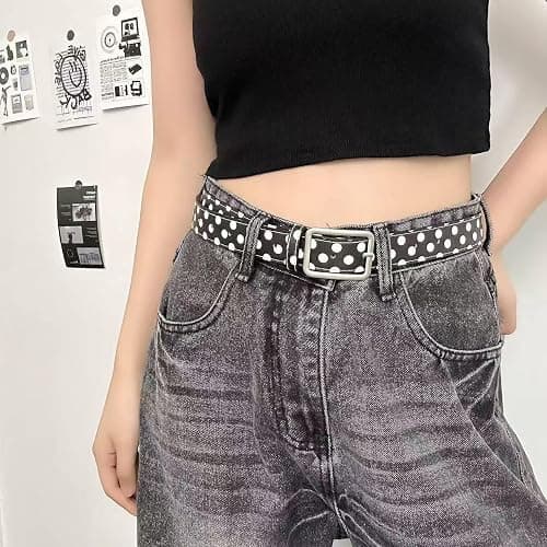HOHOPEACH Y2k Cute Belts Polka Dot Belt Women 90s Vintage Grunge Emo Accessories Kawaii Streetwear 2000s thumbnail 2