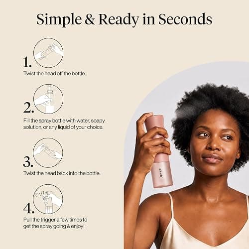 Kitsch Continuous Spray Bottle for Hair – Terracotta, 150ml | Fine Mister Spray Bottle & Water Spray Bottle – Recycled Hair Spray Bottle – Spray Bottles for Cleaning, Styling, & More thumbnail 7