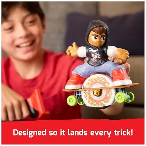 Tech Deck Shred N' Blast Sk8board, Motorized Finger Skateboard Toy with Rider & Ramp for Fast Tricks & High Jumps, Kids Toys for Boys and Girls Ages 6 & Up thumbnail 2