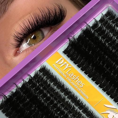 C Curl Lash Clusters Extensions 280 Pcs Individual Eye lash Clusters 100D Cluster Lashes Fluffy Wispy Lash Clusters Makeup at Home - DIY Lash Extension Kit for Self Application (9-18MM) Mix thumbnail 4