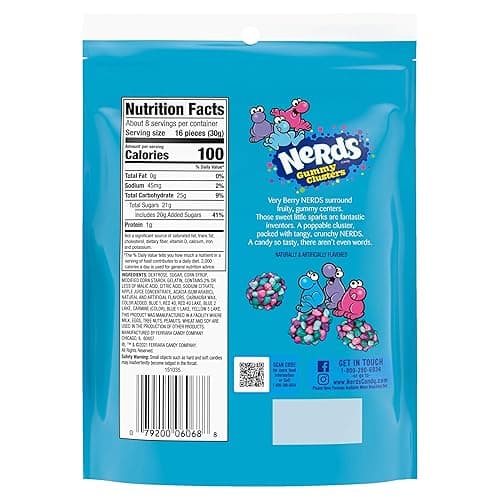 NERDS Gummy Clusters, Candy, Very Berry, Crunchy and Gummy, 8 oz thumbnail 10