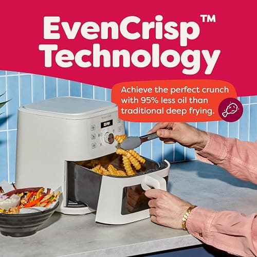 Instant Pot 4Qt VORTEX 6-in-1 Mini Air Fryer, Custom Program Options, Air Fry, Broil, Roast, Dehydrate, Bake, Reheat, Sea Salt, 4 Quarts thumbnail 5