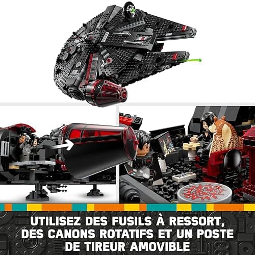 Lego Star Wars The Black Falcon - Collectible Spaceship Set - Buildable Brick Vehicle for Kids - Birthday Gift for Boys, Girls and Fans 75389 thumbnail 5