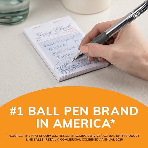 BIC Glide Bold Black Ballpoint Pens, Bold Point (1.6mm), 4-Count Pack, Retractable Ballpoint Pens With Comfortable Full Grip thumbnail 6