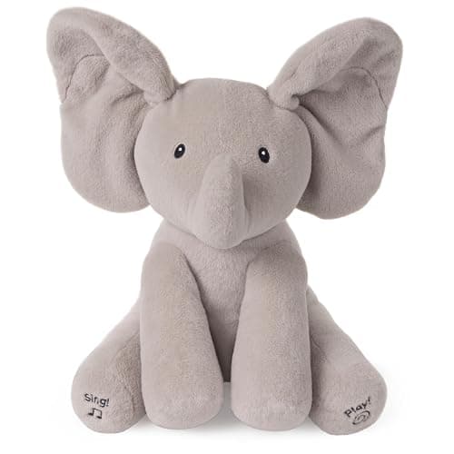 GUND Baby Animated Flappy The Elephant Plush, Singing Stuffed Animal Baby Toy for Ages 0 and Up, Gray, 12" - Image 1