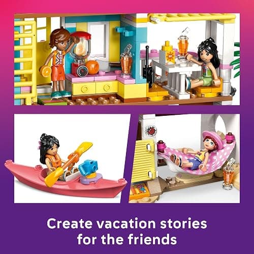 LEGO Friends Beach House with Seals Building Toy for Girls & Boys - Pretend Play Set for Kids, Ages 7+ - W/3 Minidolls, 2 Toy Animals, & Accessories - Gift Idea for Birthdays - 42699 thumbnail 4