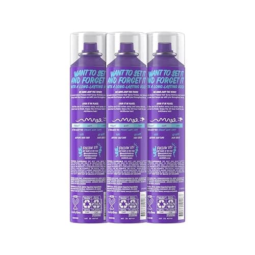 Aussie Instant Freeze Hair Spray for Extreme Hold, Long-Lasting All-Day Fresh Citrus Scent, Safe for All Hair Types, 10 Fl Oz, 3 Pack thumbnail 8
