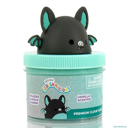 Original Squishmallows Aldous The Fruit Bat Premium Cloud Slime, Vanilla-Scented, 8 oz., Storage Container with Figurine Topper, Rubber Charm, Goodie Bags Stuffers, Kids Party Favors, Sensory Toy thumbnail 9
