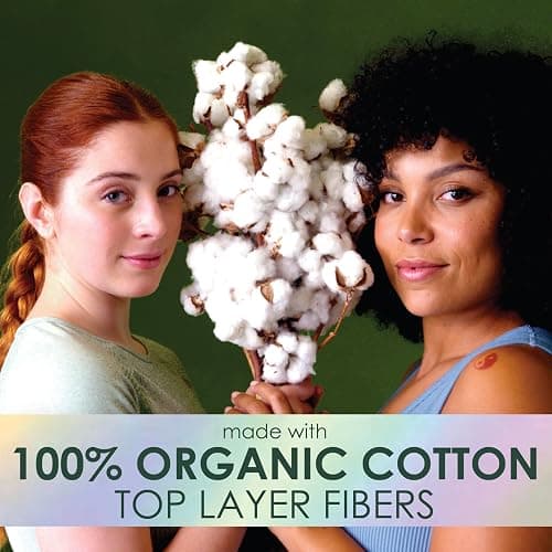 L. Ultra Thin Pads for Women, Regular Absorbency, Organic Cotton Top Layer, Unscented Pads with Wings, 56 Count thumbnail 6