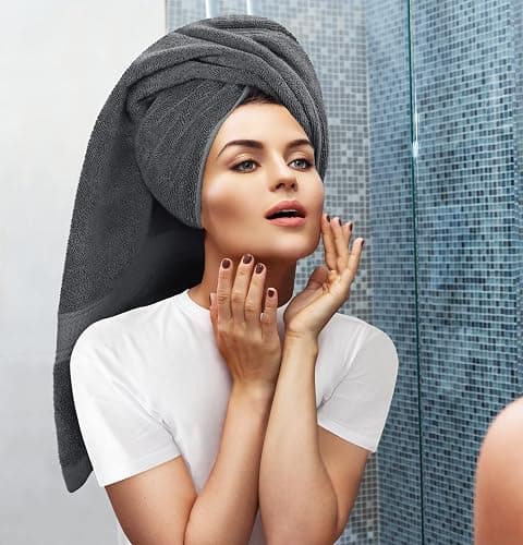 Utopia Towels 8 Piece Luxury Towel Set – Majestic Plush, Super Absorbent & Quicker-to-Dry, Thick 100% Ring Spun Cotton Towels for Bathroom, Spa & Hotel – 2 Bath, 2 Hand, 4 Washcloths, Grey thumbnail 2