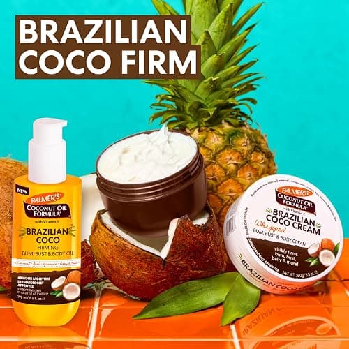 Palmer's Coconut Oil Formula Brazilian Coco Firming Body Oil with Vitamin E, 6.5 Fl Oz, Helps with Skin Tightening & Firming of Bum, Bust & Belly, Provides 48Hr Moisture, Dermatologist Approved thumbnail 7