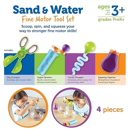 Learning Resources Sand & Water Fine Motor Set - Fidget Toys, Water Bin Play, Toddler Daycare Essentials Games Tools, Homeschool and Preschool, Montessori for Kids, Gifts for Boys and Girls thumbnail 7