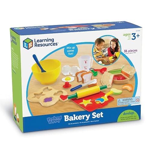 Learning Resources Pretend & Play Bakery Set - 31 Pieces, Ages 3+, Toddlers Bakery Toys, Preschool Food Kitchen for Kids, Gifts for Boys and Girls thumbnail 6