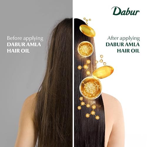 Dabur Amla Hair Oil – Nourishing Herbal Oil with Pure Amla and Botanical Extracts for Healthy, Moisturized Scalp, Strong, Shiny Hair – Ayurvedic Strengthen Roots for Men & Women – 300 ml thumbnail 6