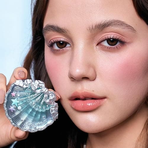 Flower Knows Shell’s Jewel 13-Piece Makeup Gift Box Set,Lip Gloss×2+Blush×1+ Eyeshadow Palette×1+Highlighter×3+Hand Mirror×1+Hair Clip×1+Mini Powder Puff×1+Blush Brush×1+Eyeshadow Brush×1+Gift Box×1 thumbnail 9