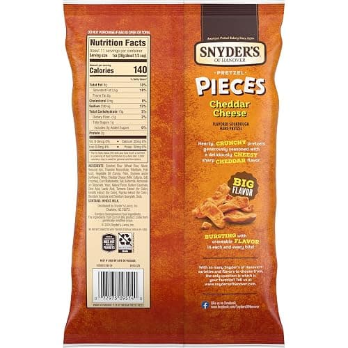 Snyder's of Hanover Cheddar Cheese Flavored Pretzel Pieces, 11.25 Oz thumbnail 4