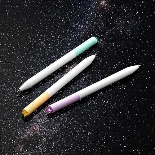 Kaco FIRST Gel Pens Cute Stationery Black Ink 3 Pieces, 0.5 mm Fine Point, Aesthetic Cute Star Pens for Journaling (Planet Series) thumbnail 6