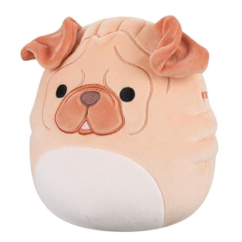 Squishmallows Jazwares SQCR07633 - Morton der braune Shar Pei 19 cm, offizielles Plüsch, superweiches Kuscheltier thumbnail 4