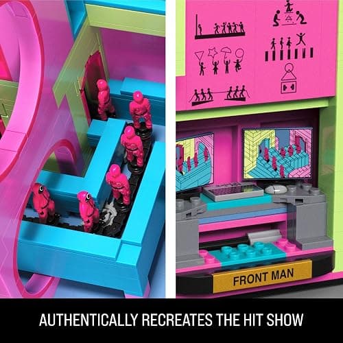 MEGA Squid Game Action Figure Building Toy The Staircase with 1707 Pieces, Motion and Poseable Figure, for Collectors, HYL45 - Pink - Squid Game thumbnail 5