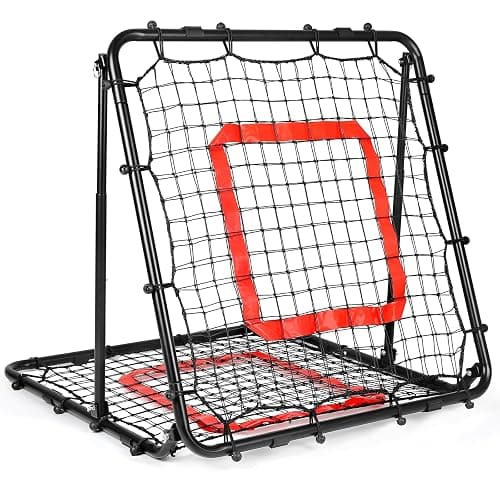 BaseGoal Baseball and Softball Rebounder Net,Baseball Rebounder,Volleyball Rebounder,Pitch Back Net,Multi-Sport Training Rebound Screen,with Pitching Target,Easy Adjustable Angles - Image 1